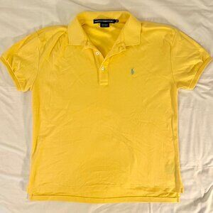Ralph Lauren Sport Women's Medium Yellow Shirt 100% Cotton Vintage 2000s